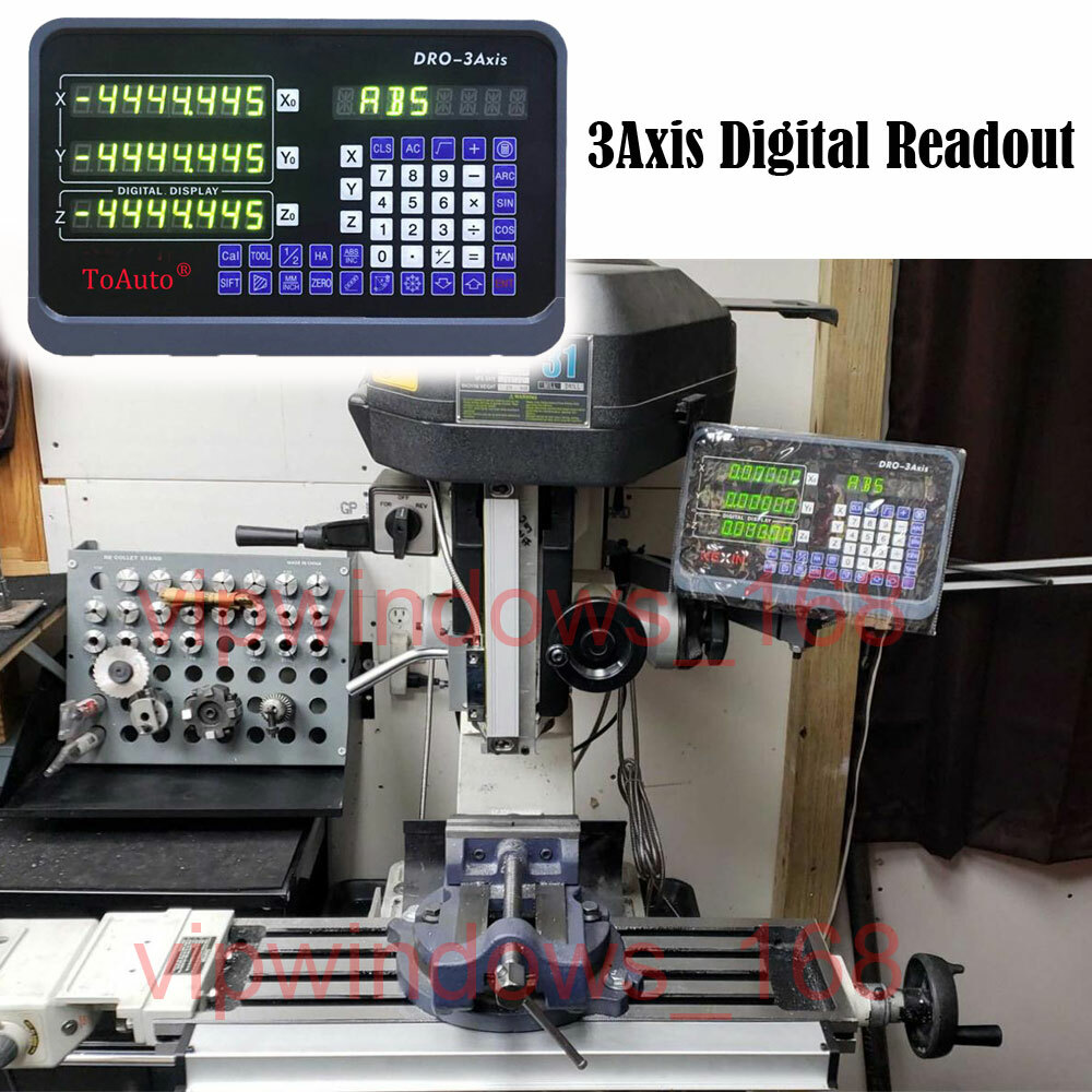 3Axis Digital Readout DRO Display Read Out for Milling Lathe Machine Grind,US