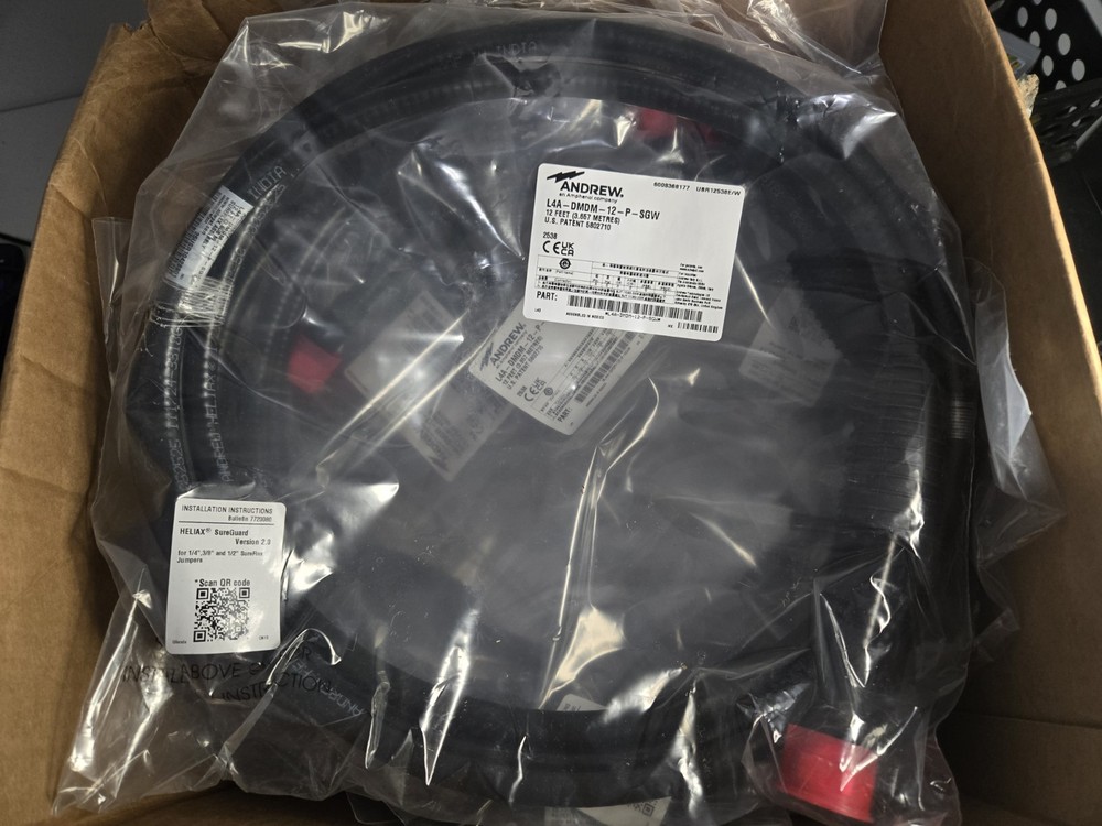 CommScope 10FT LDF4-50A SureFlex Jumper Cable 7-16 DIN Male L4A-DMDM-10-P-SGW