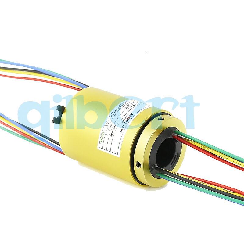 7/10/12.7mm Hole 2-12 Wire 2A 33mm OD 250Rpm Capsule Slip Ring Monitor Robotic