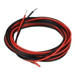 Tinned Copper Wire 18 AWG, 5 Ft Red And Black, Silicone Insulated