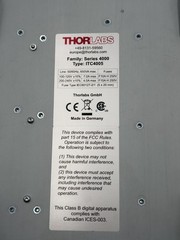 ThorLabs Series 4000 ITC4005 Laser Diode Current & Temperate Controller