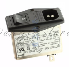 1pc power inlet filter with switch 880-06/003 6A 250V