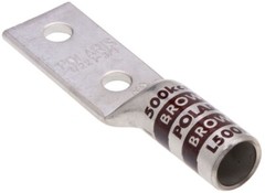 Polaris L500N, 500 KCMIL, 1/2″ Stud, Long Barrel, Copper, 2-Hole Lug, 1 pc