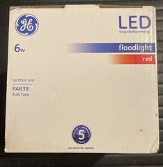 LED Floodlight, 100 Lumens, Medium Base, PAR38, Red, 6 Watt – 93100880