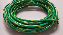 10 GAUGE GROUND WIRE THHN WIRE GREEN YELLOW 100 FEET THWN-COPPER STRANDED