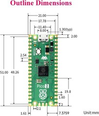 Pico 2 with Pre-Soldered Color-Coded Header Compatible with Raspberry Pi Pico…