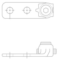 Penn-Union PNL-500-2N, 4 AWG Sol to 500 KCMIL Str, 2-Hole, Mechanical Lug, 1pc