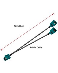Fakra Z Male to Dual Female Splitter Coax Cable 12in/30cm Z Splitter…