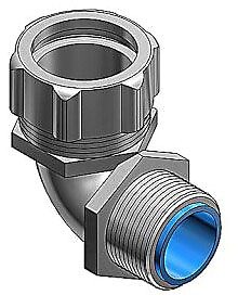 Thomas & Betts 7352, LIQUIDTIGHT FLEXIBLE CONDUIT CONNECTOR, 3/8IN 90D LT INSUL