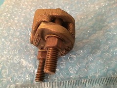 Dossert Bronze grounding clamp GPC75-13 same Burndy Gar 1426 cable to post /pipe