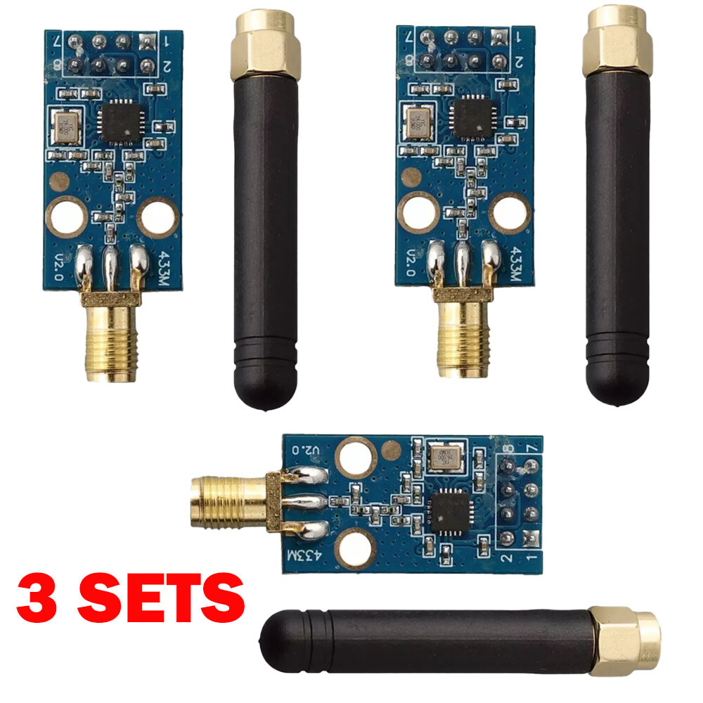 3Set CC1101 Wireless RF Transceiver 433MCC1101 & SMA Antenna Wireless Module HOT