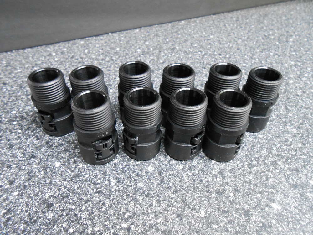 10 x REIKU PAGOB-12P11 CONDUIT STRAIGHT CONNECTORS WITHOUT SEAL MALE THREAD