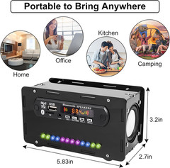 DIY Bluetooth-Compatible Speaker Kit, DIY FM Radio Soldering Practice Kit USB Ho
