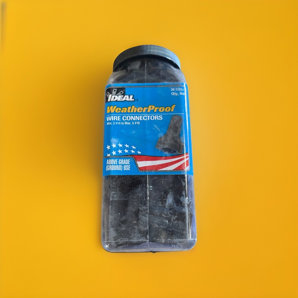 🔥IDEAL 30-1263J Model 63 Weatherproof Wire Connectors, Twist-On Silicone-Sealed