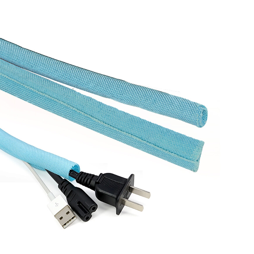 Blue Braided Sleeving Self Closing Braid Cable Wiring Harness Loom Protection