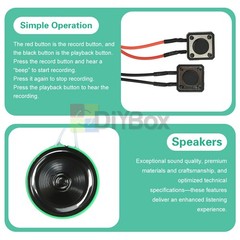 Dual-Button Recording Module 60-sec Voice Recorder DIY Electronic Greeting Card