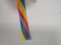 25 FT 1/2″ RAINBOW PET EXPANDO SLEEVING BRAID