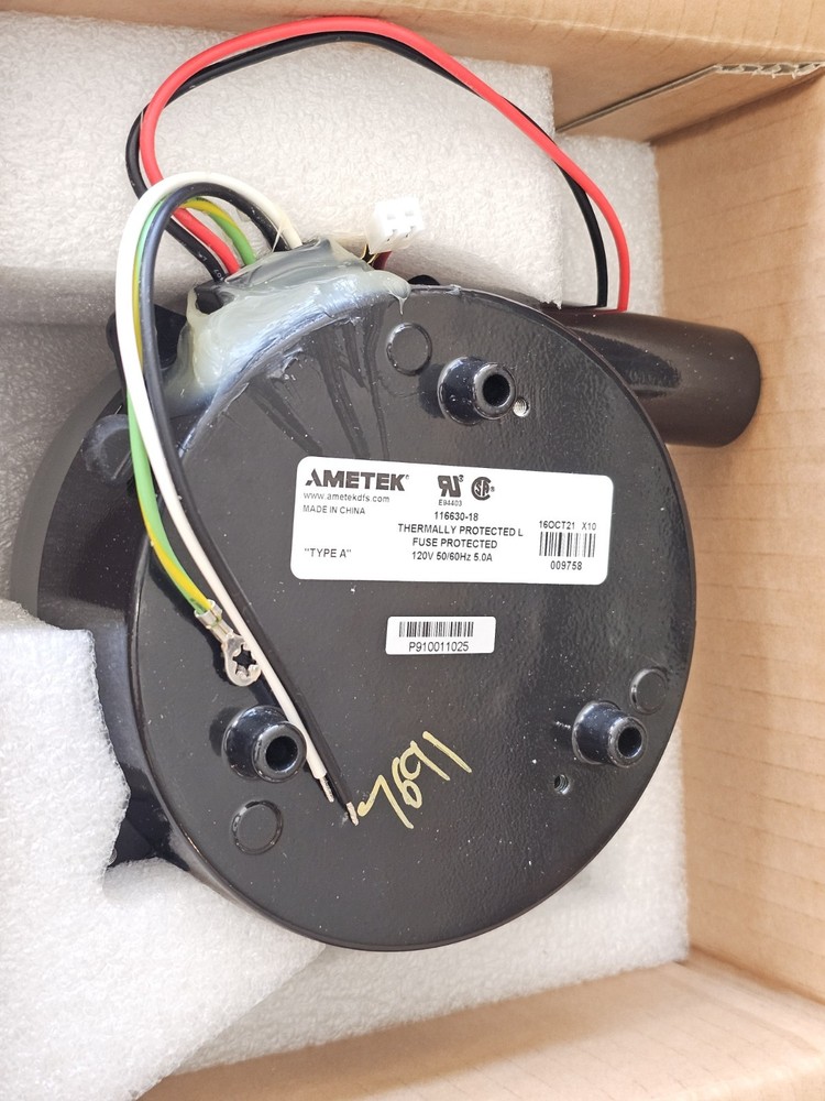 Brand-New 116630-18 Ametek High Speed Blower Thermally Protected L Fuse Type A
