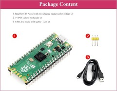Pico 2 with Pre-Soldered Color-Coded Header Compatible with Raspberry Pi Pico…