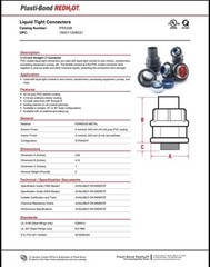 Robroy PR5338 RedH2OT Liquidtight Connector – 2-1/2”