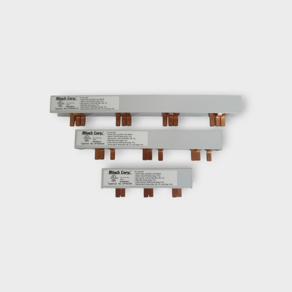 Altech Corp – 2 & 3 Phase Busbar Assortment -2P18U3/6 – 3P18U3H/9 – 3P18U3H/12 –