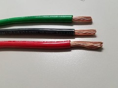62′ EA THHN THWN 6 AWG GAUGE BLACK, GREEN, RED STRANDED COPPER BUILDING WIRE