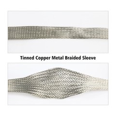 Ground Straps Wire Shielding Braided Tinned Copper material Cable Sleeves Lot