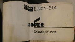 COOPER / CROUSE-HINDS 12 FT CABLE E2054-514