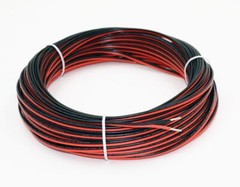 2 Pin Extension Wire Cord 12-24AWG Black&Red Soft Silicone Electrical cable line