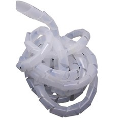 US Stock 3M 9.84 Feet Roll 20mm Spiral Wrapping Band Cable Management White ROHS