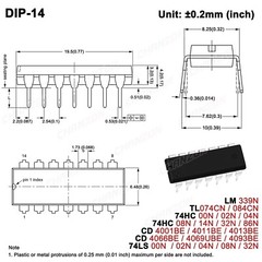 DIP14 LM339 CD4001 CD4011 74LS00 74LS02 74LS08 74LS32 74HC00 74HC14 IC 10 PCS