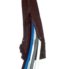 ELECTRIDUCT BS-ZIPPER-125-5-BK Braided Cable Sleeve, 1-1/4 in Inside Dia., 5
