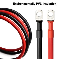 4AWG Battery Inverter Cable Set with Terminals Stranded RV Copper Length: 20CM