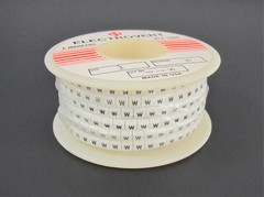 (1000x) Wieland Size 1, Letter W Slip On Wire Marker, .045″ to .065″ OD Z Type