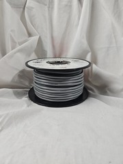 22 AWG Stranded 5 Wire – 50 Feet Chrome Gray PVC. USED Partial Spool.