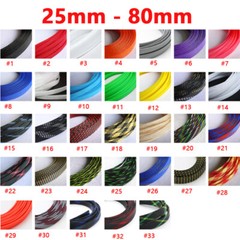 25-80mm PET Expandable Braided Tube Sleeve Sheath Dense Car Audio Cable Wire DIY