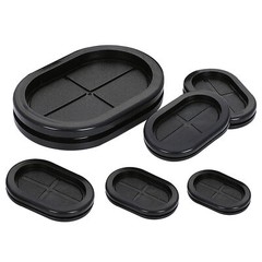 Black Rubber Oval Blanking Grommets Grommet Closed Gromet Blind Plugs Bungs