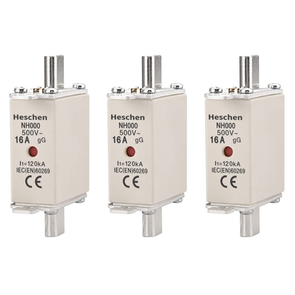 NH Fuse Link NH000 16A gG Front Indicator Combination Detector 3 Pack
