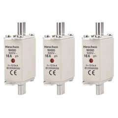 NH Fuse Link NH000 16A gG Front Indicator Combination Detector 3 Pack