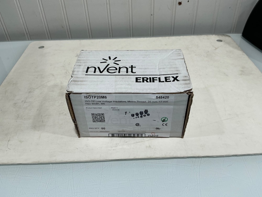 nVent Eriflex ISOTP20M6 Low Voltage Insulators 548420 Box of 50 (Qty 6 Boxes)