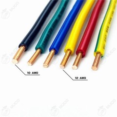 Solid Copper Wire Electric Cable 10-20awg 220V/380V Insulated PVC Single Core