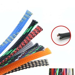 Ø8mm Expandable Braided Dense PET Sleeve Cable Hose Audio Diy – Various Color
