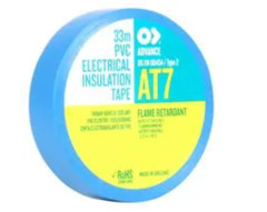 AT7 Blue 33M X 19MM Electrical Insulation Tape, PVC (Polyvinyl Chloride), Blue
