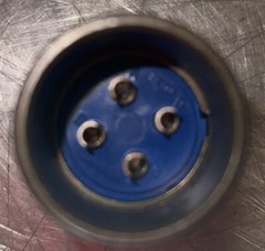 Amphenol Industrial 20-4P 4-257 Circular Connector Plug. NOS-SURPLUS