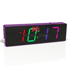 5V DIY Electronic Clock Kit LED Digital RGB Clock Time Temperature Date Display