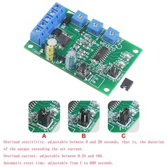 6V 12V 24V 10A DC 6V-28V Motor Overcurrent Protector Module Adjustable Alarm