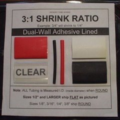 1/4″ WHITE 5 Ft. Dual-Wall Adhesive Lined Heat Shrink Tubing 3:1 Ratio