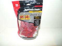 Gardner Bender MultiCable Staple Snapshot NM/Coax/Data Sealed bag of 20 MCS-20W