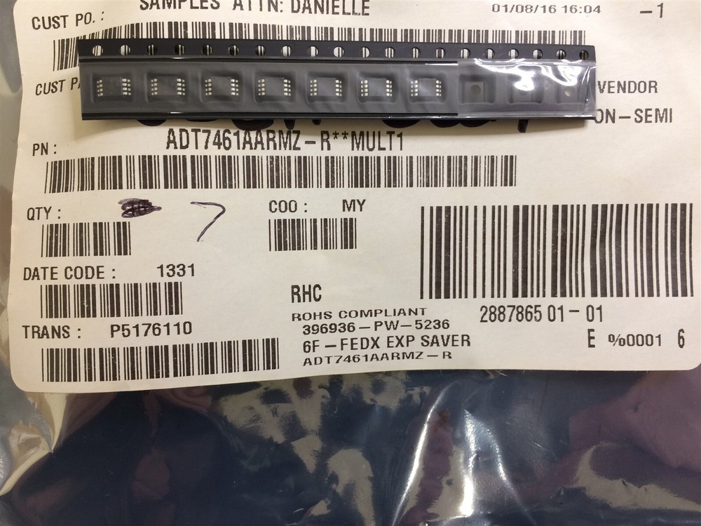 ADT7461AARMZ AD IC SENSOR DIGITAL -40C-120C MICRO8 SMD ROHS 4 PIECES