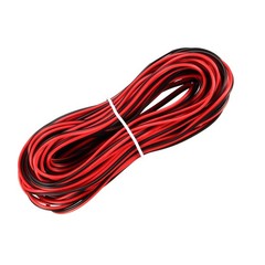 2pin Extension Cable Cord 26 AWG Parallel Wire Tin Plated Copper Red Black 10M